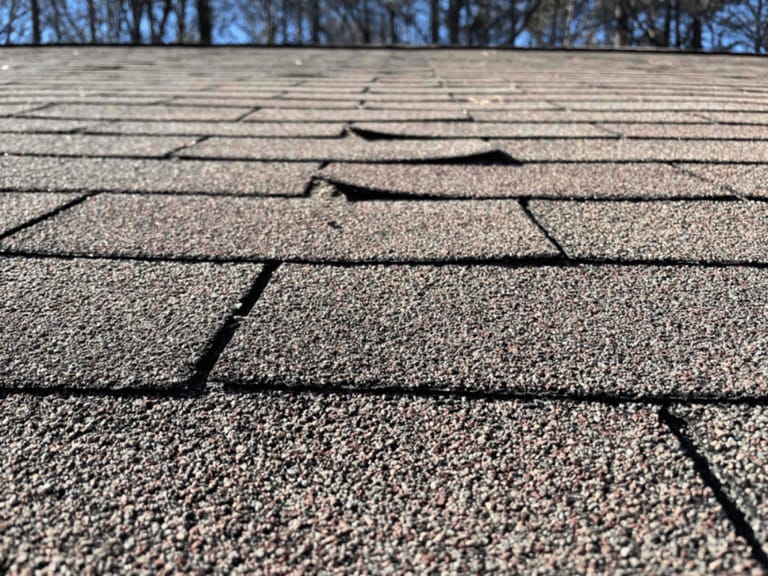 shingle roof damage