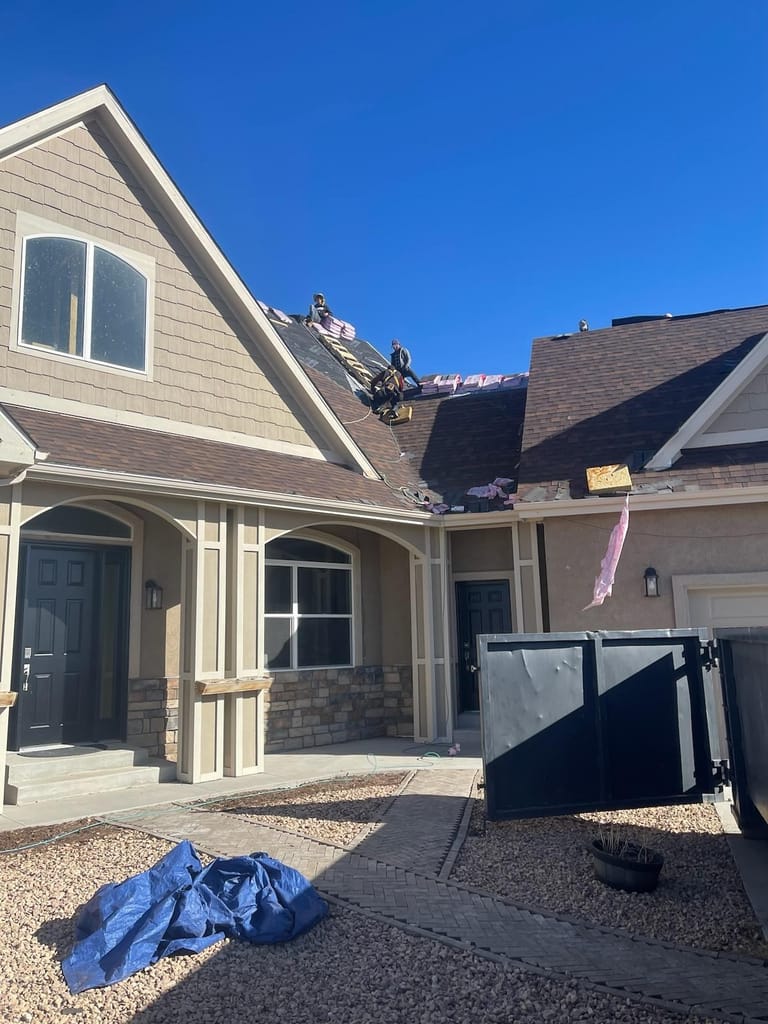 Finished roofing project with architectural shingles in Colorado Springs