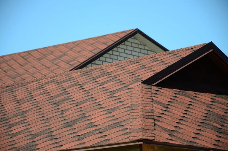 Quality asphalt shingles on a residential roof